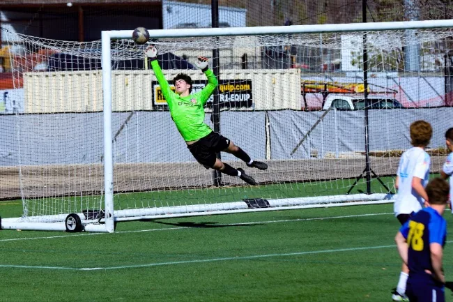Upper 90 diving save at Club Team showcase in Austin, TX