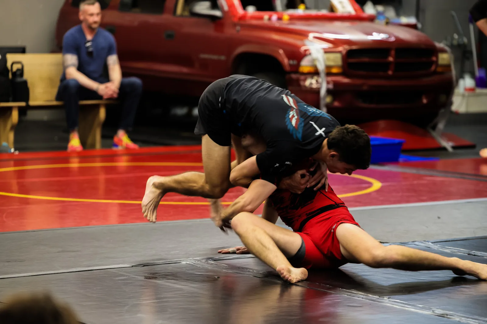 Training: takedown and scramble work
