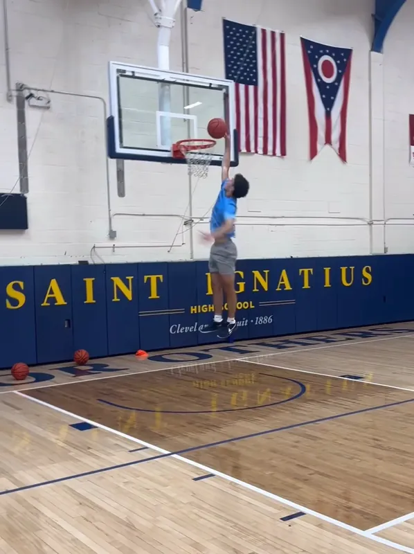 30+ inch vertical demonstrated on basketball court